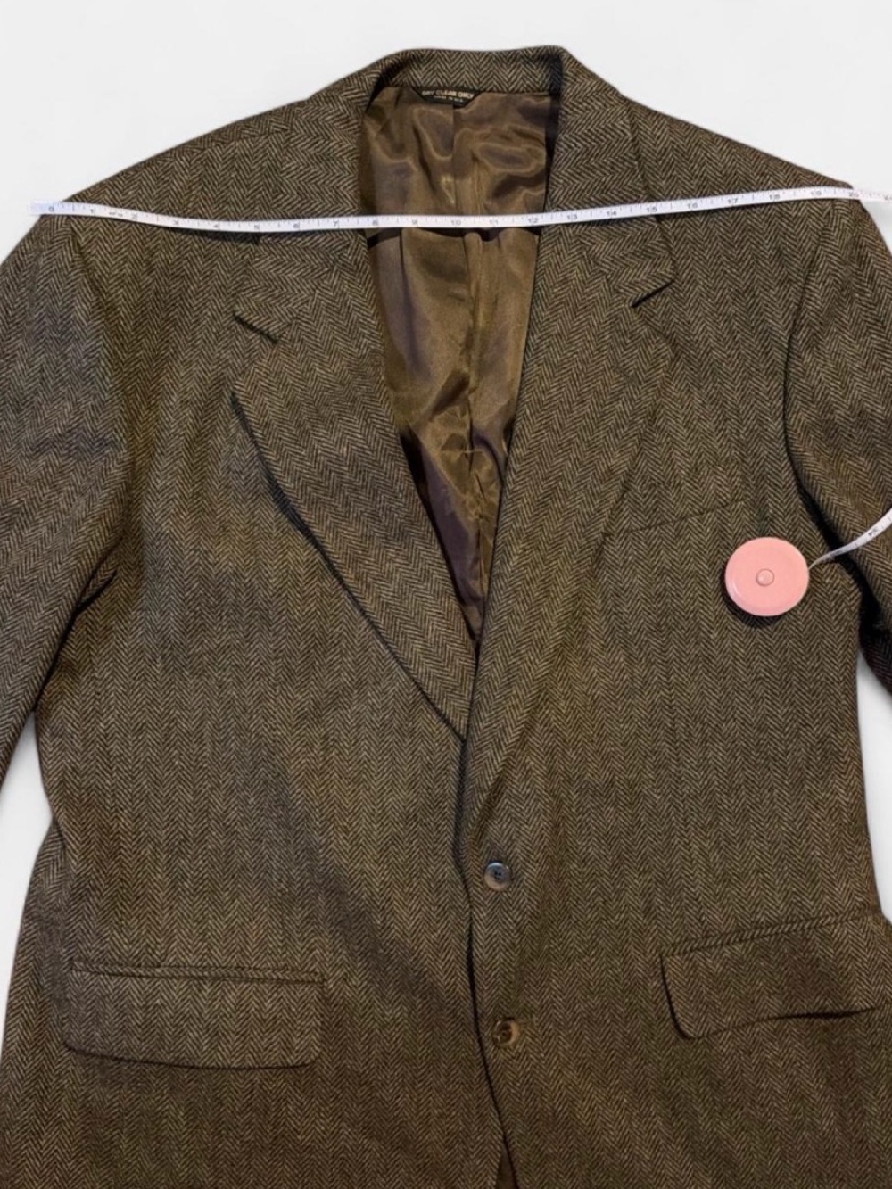 Men's Herringbone Sport Coat Blazer - Brown Tweed